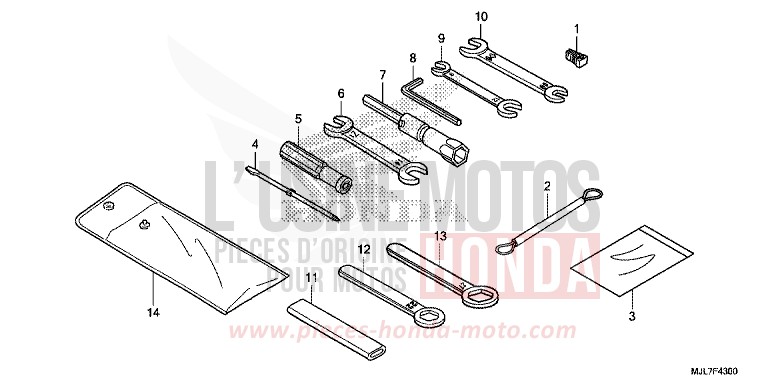 OUTIL de Integra 750 PEARL GLARE WHITE (NHB53) de 2014